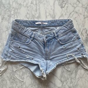 ZARA distressed shorts